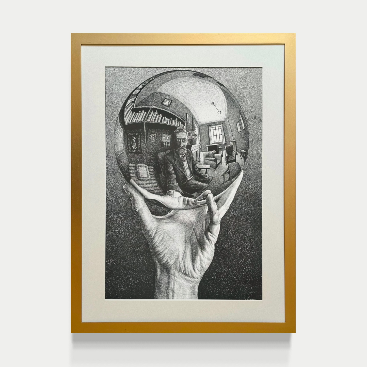 Mano con esfera reflectante - M.C Escher