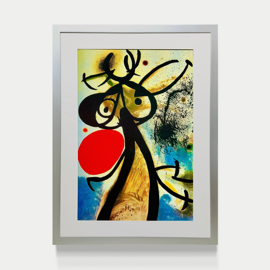 Mujer y pájaro frente al sol - Joan Miró