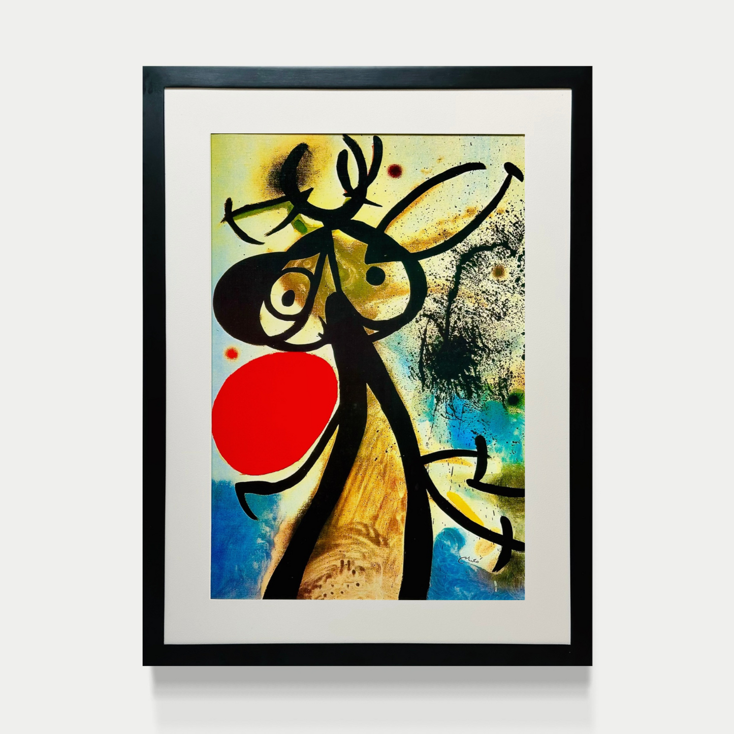 Mujer y pájaro frente al sol - Joan Miró