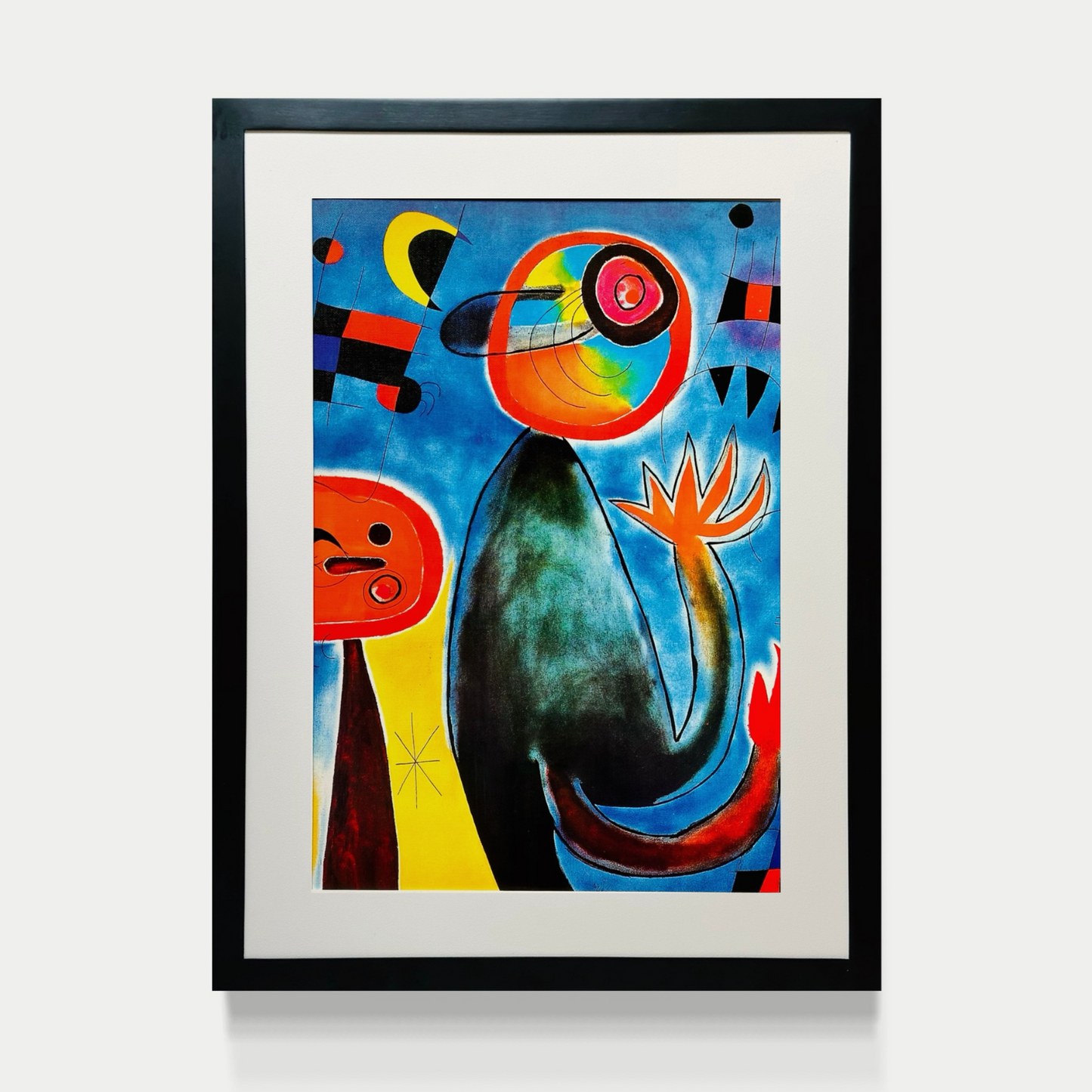 Escaleras cruzan el cielo azul - Joan Miró