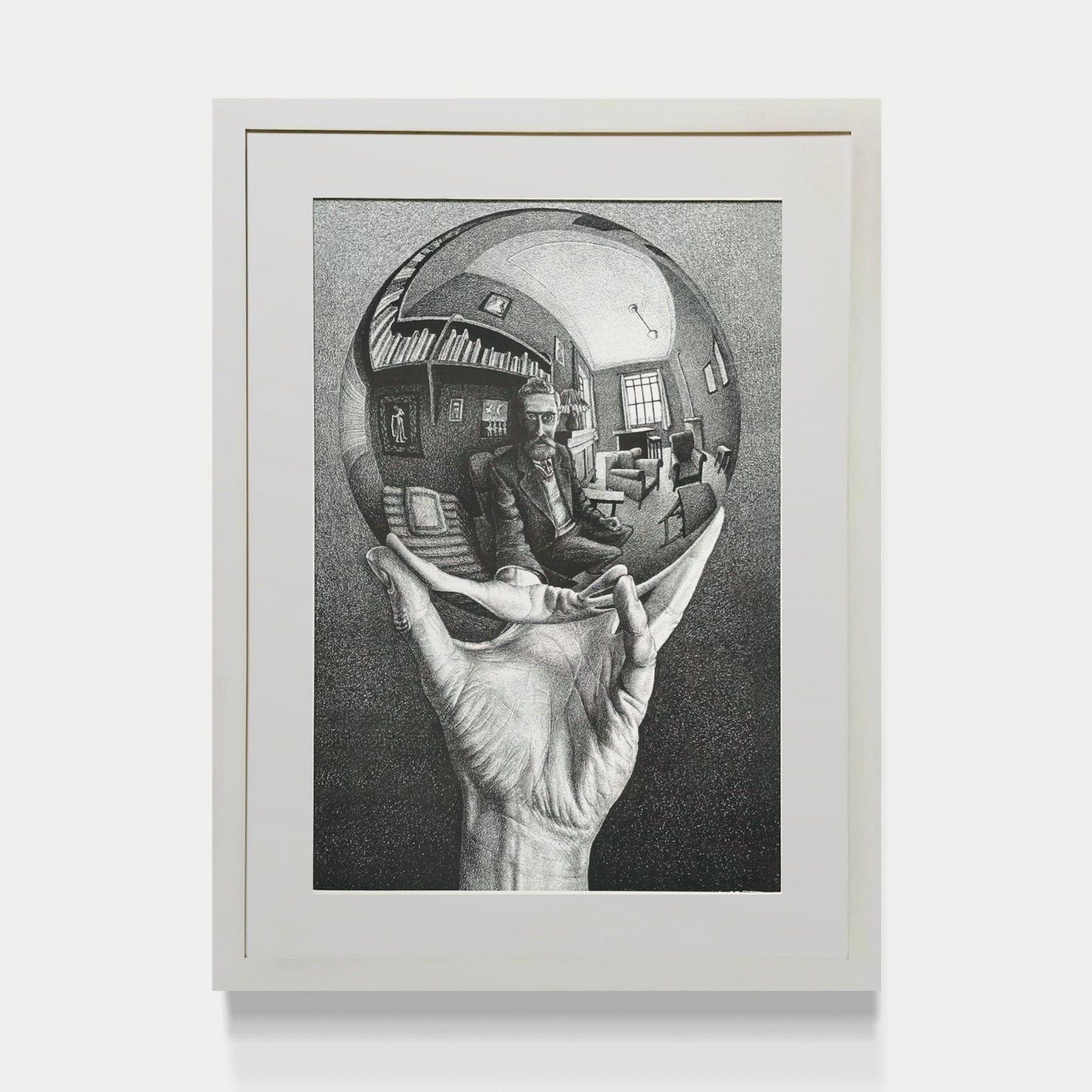 Mano con esfera reflectante - M.C Escher