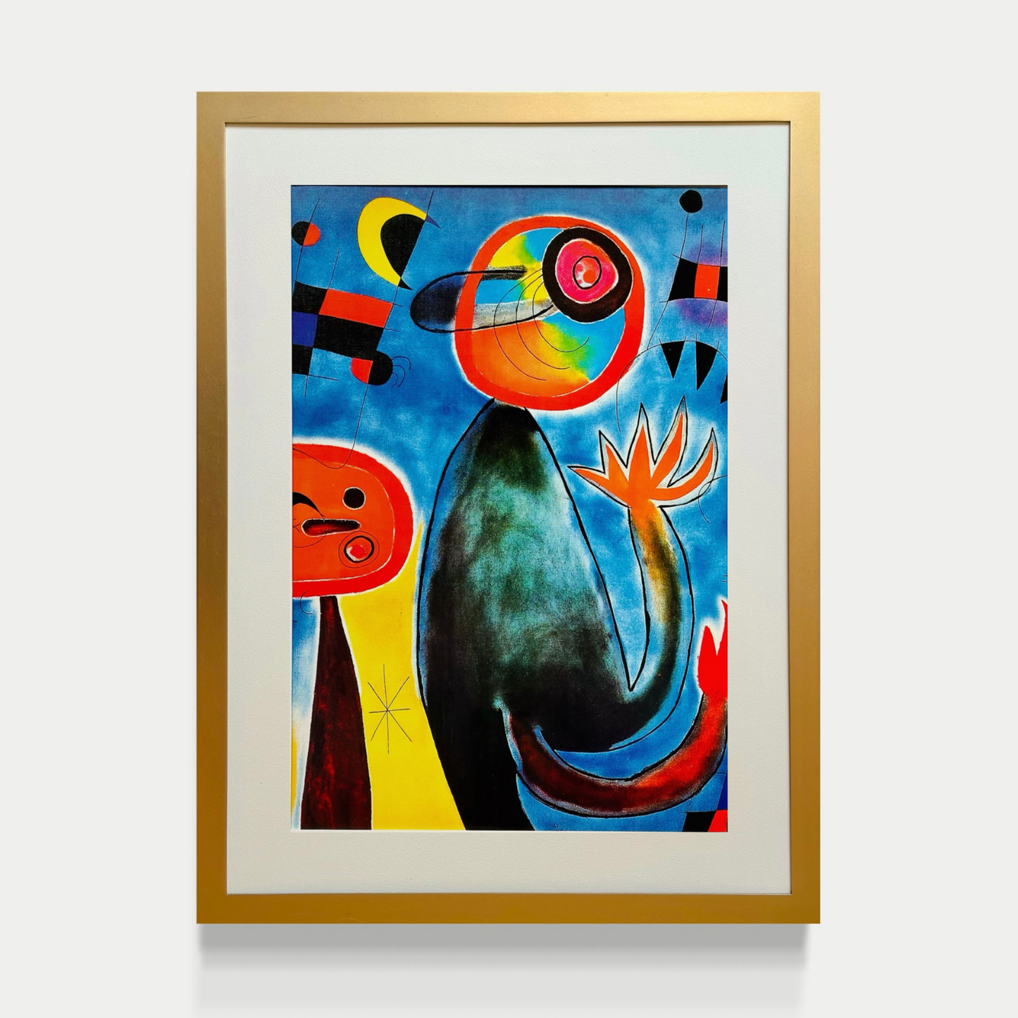 Escaleras cruzan el cielo azul - Joan Miró