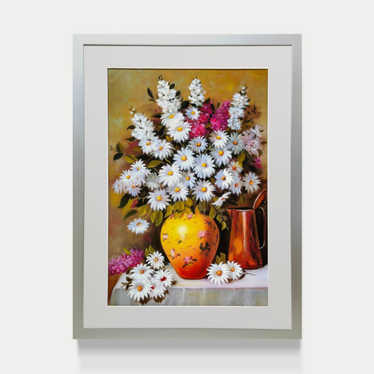 Margaritas en Jarrón amarillo - R.Renon