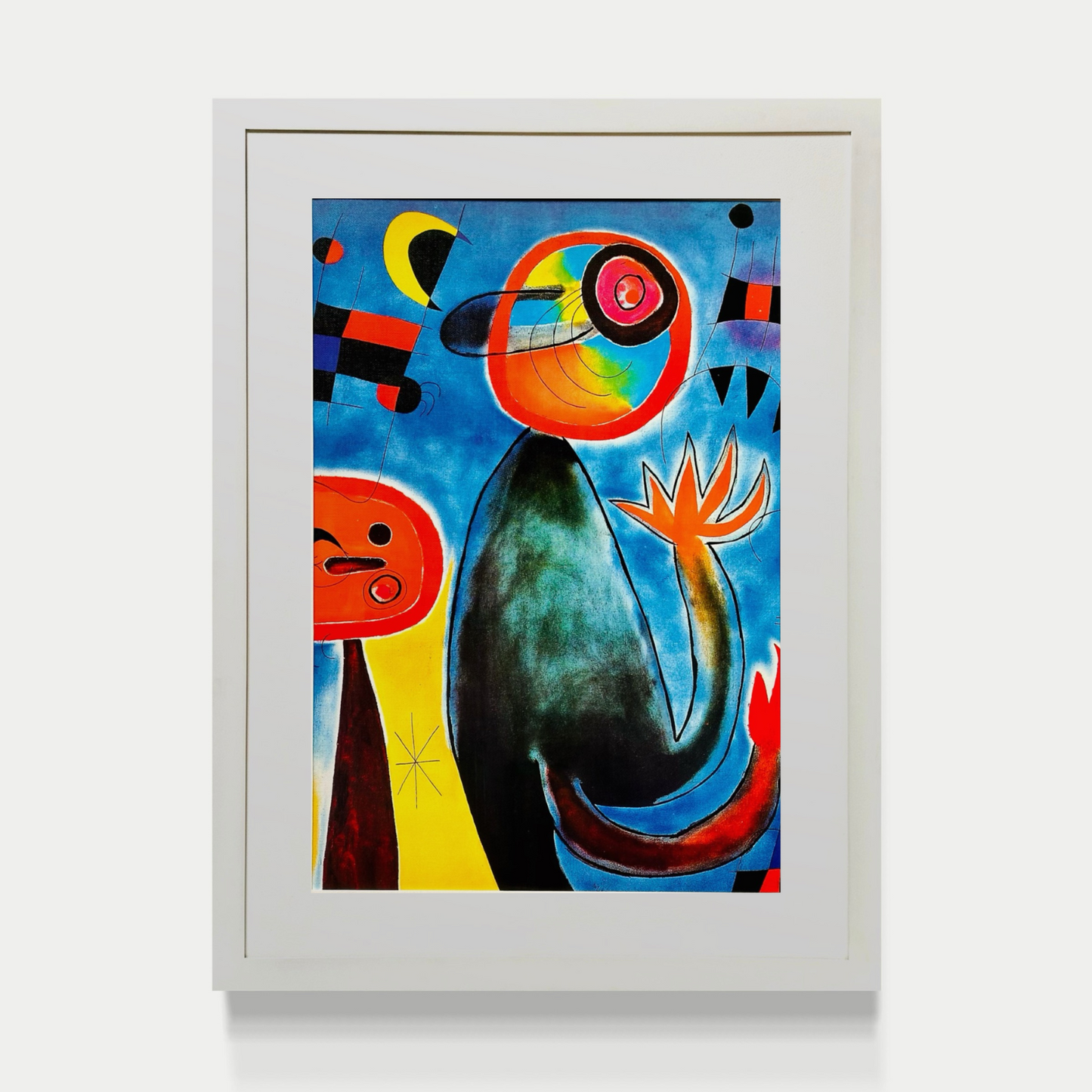 Escaleras cruzan el cielo azul - Joan Miró